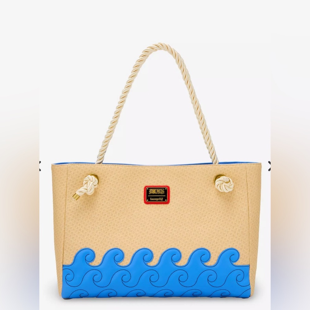 Loungefly One Piece Waves Textured Tote Bag - Picture 3 of 4